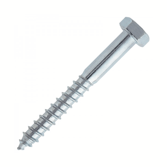 HEAD HEX WOOD SCREWS 10X110MM 50PCS ZPL DIN 571- UNI 704