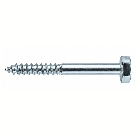HEAD HEX WOOD SCREWS 10X70MM 100PCS ZPL DIN 571- UNI 704
