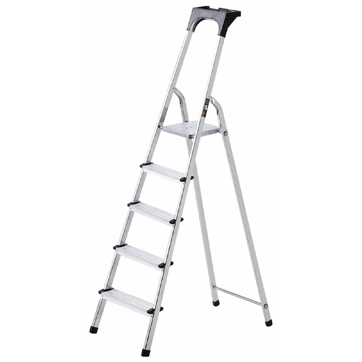 ALUMINIUM STEPLADDER WITH WORK TRAY 6 RUNGS PLATFORM HEIGHT 1,19M