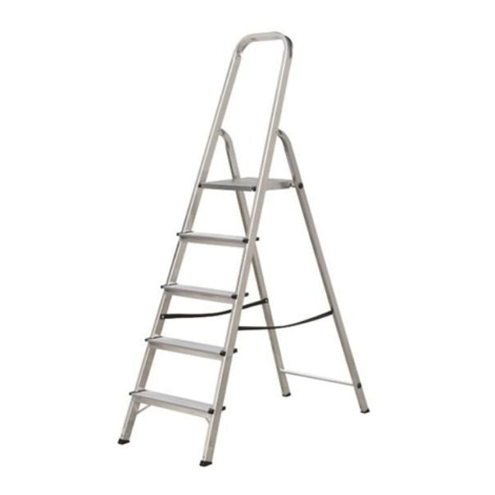 ALUMINIUM HOUSEHOLD LADDER 4+1 ELKOP