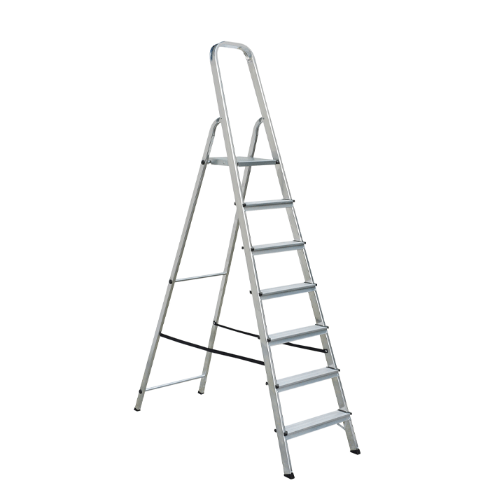 ALUMINIUM HOUSEHOLD LADDER 6+1 ELKOP