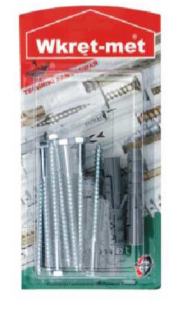 NYLON PLUG & HEX HEAD SCREW 12X60 5PCS