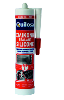 SEALANT SILICONE HI-TEMP RED 280ML QUILOSA