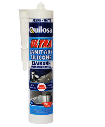 SILICONE SANITARY WHITE ULTRA 280ML QUILOSA KITCHEN