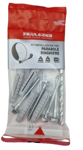 INSTALLATION KIT SATELLITE DISH/RAILING 10X50MM
