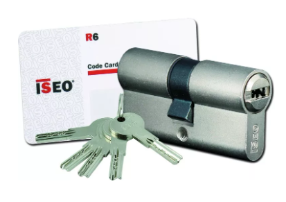 CYLINDER LOCK REPLACE AFM ISEO R6 40-40 5KEYS NICKEL