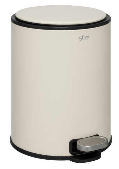 DUSTBIN MET 6L ARGILE DELTA