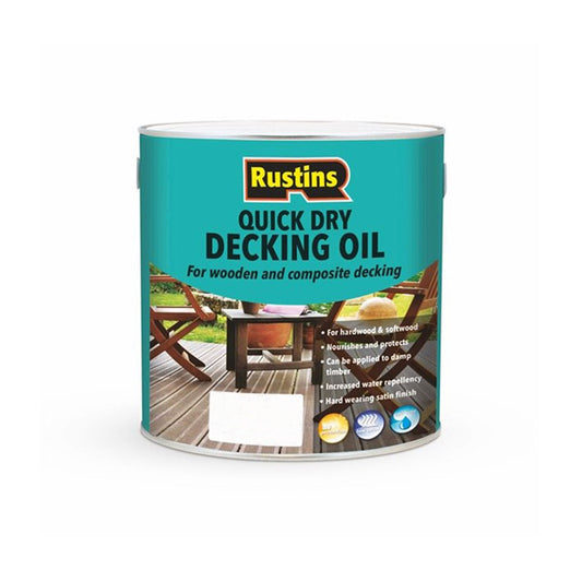 DECKING OIL NATURAL OAK 2,5LTR RUSTINS