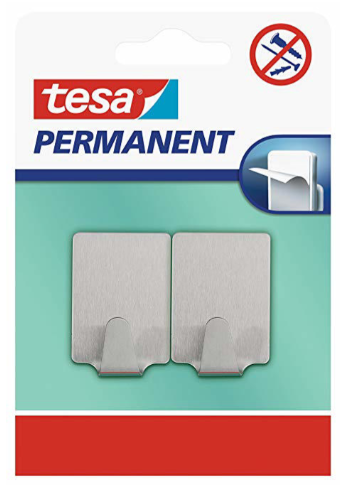 TESA 2PCS HOOK METAL RECTANGULAR
