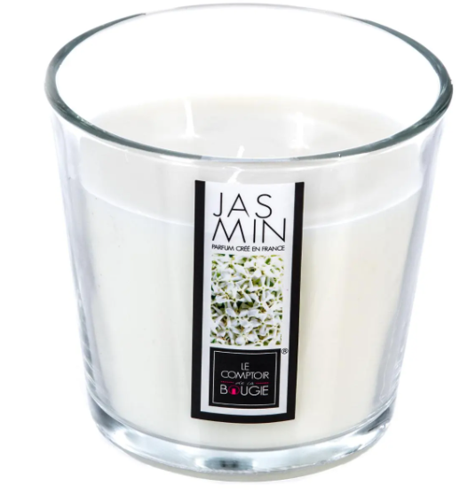 SCENTED GLASS CANDLE JASMINE 500G