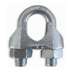 WIRE ROPE CLIPS 8MM 4PCS