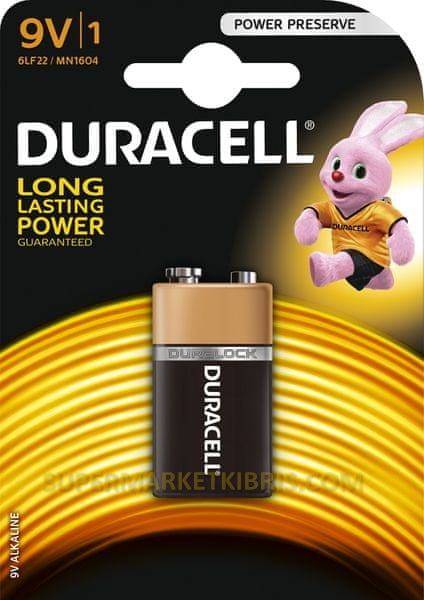 DURACELL MN 1604B  9VX1 SQUARE