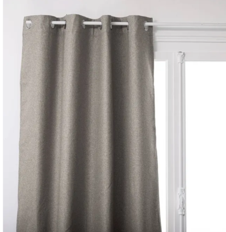 CURTAIN INSULATING BLACKOUT GREY 140X260CM