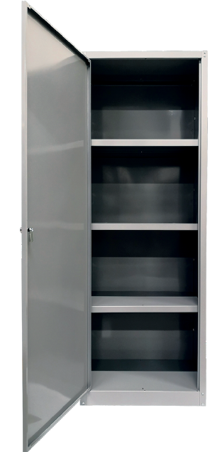 GRIMA ARMADIO MULTIPURPOSE METAL STORAGE CABINET WITH 3SHELVES 60X40X167CM