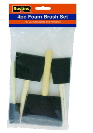 FOAM BRUSH SET 4PCS(1",2",3",4")