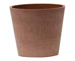 TRUNCATED CONE POT 10CM BROWN