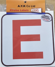 SIGN DRIVER LEARNER PAPER 14X14 [2PCS]
