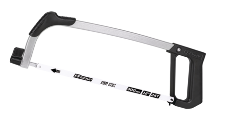 ALUMINIUM HACKSAW 300MM 24TPI WITH 2 CUTTING POSITIONS FF GROUP
