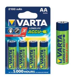 VARTA RECHARGEABLE BATTERY ACCU POWDER AA 4PCS