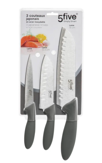 SET X3 KNIVES SANTOKU ESSTL