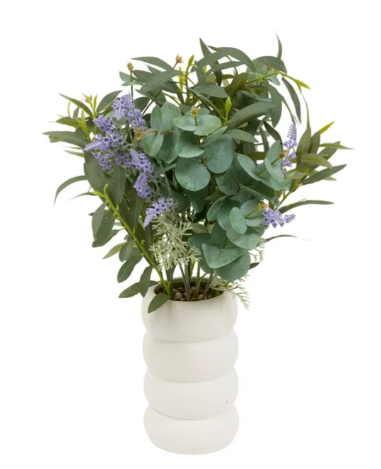 CRMC VASE W/EUCA LAV UDA H68