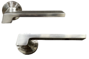 DOOR HANDLES Z01 A397 SATIN NICKEL (ROUND BASE)