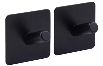 SET OF 2 STIKY ADHESIVE HOOKS S/STEEL ASSORTED
