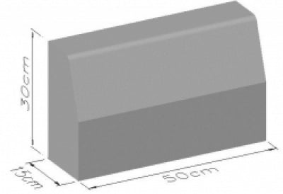 PAVING EDGING 300X500X150 GREY