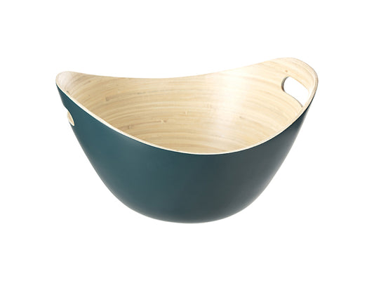 BAMBOO SALAD BOWL GREEN 30X26