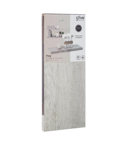 WALL SHELF OAK 60CM GREY