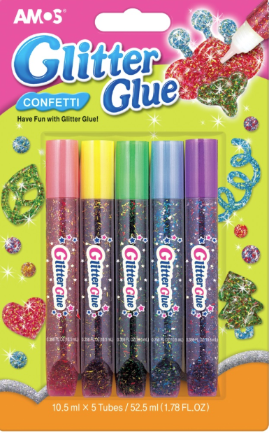 CONFETI GLITTER GLUES 10.5ML 5PCS