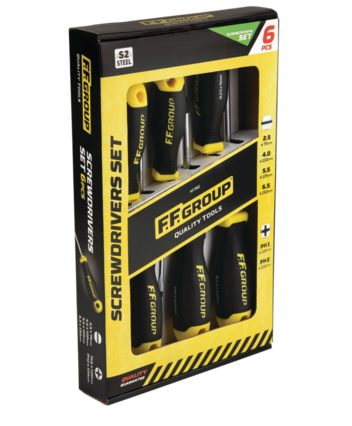 SCREWDRIVER SLOTTED&PZ SET 6PCS FF GROUP