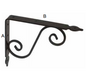 SHELF BRACKET RUSTIC PAINTED 110X140X3MM BLACK