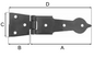 HINGE SHAPED PAINTED BLACK