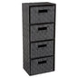 FURNITURE 4 DRAWER DARK GREY 30X74CM