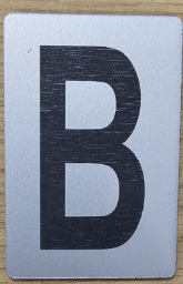 SIGN HOUSE LETTER "B" 6X4 SILVER