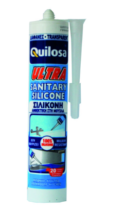 SILICONE SANITARY TRANSPARENT ULTRA 280ML QUILOSA KITCHEN