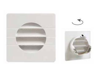 VENTILATION GRILL ABS ? 10CM RECESS MOUNTING + CLIP + NET WHITE