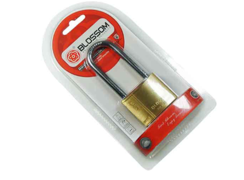 PADLOCK LONG 30MM BLISTER BLOSSOM