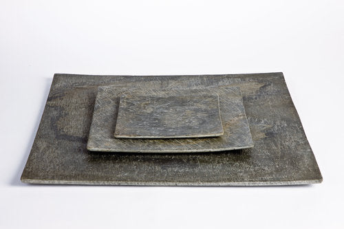 SQUARE PLATE L30 SLATE