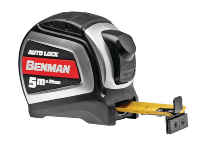 MAGNETIC MEASURING TAPE AUTOLOCK 5X25MM BENMAN