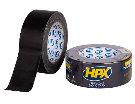 HPX CLOTH TAPE BLACK 48MMX25M
