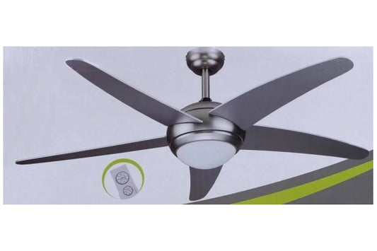 CEILING FAN W/REMOTE CONTROL 52" 75W WHITE /SILVER MATESTAR