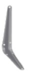 BRACKET SHELF NERVED 400X450MM GREY