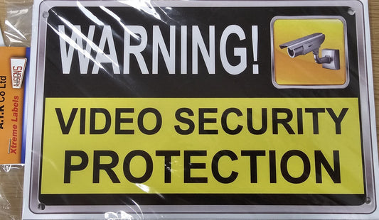 SIGN "WARNING" CCTV 30X20