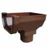 BRACKET ANGLE END CUP GUTTER PLASTIC BROWN