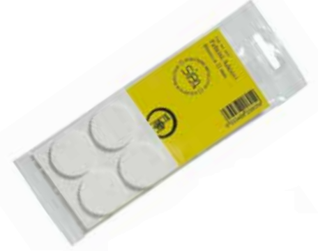 FELT PADS ADHESIVE 40MM 2PCS WHITE