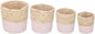 BASKET ROUND PINK 4PC