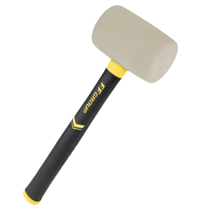RUBBER MALLET HAMMER WITH FIBERGLASS HANDLE 680GR FF GROUP