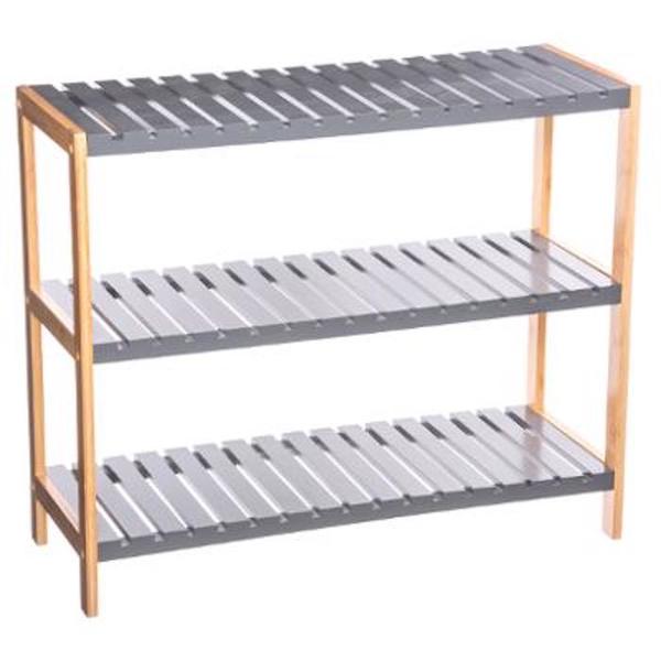 WOOD SHOE RACK 9P